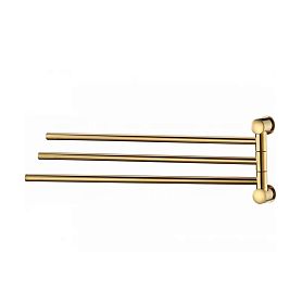 Полотенцедержатель WasserKRAFT K-1033 Polished Gold, тройной, цвет полированное золото - фото 1