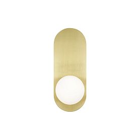 Бра Maytoni Bao MOD419WL-01G, арматура золото, профиль стекло белое - фото 1