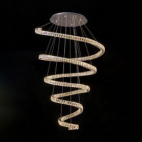 Подвесная люстра Citilux Olimpia EL330P140, арматура хром, плафоны металл / хрусталь прозрачный / хром - фото 1