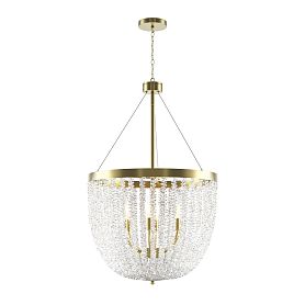 Подвесной светильник Maytoni Intrigue MOD440PL-06BS, арматура латунь, плафон хрусталь прозрачный - фото 1