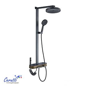 Душевая стойка CeruttiSPA Nevio, с подсветкой, цвет графит - фото 1