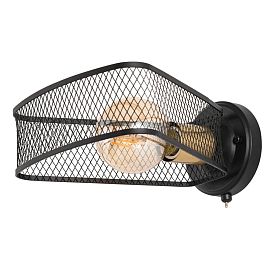 Бра Arte Lamp Maasym A7044AP-1BK, арматура черный, плафон металл черный - фото 1