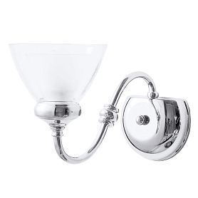 Бра Arte Lamp Toscana A5184AP-1CC, арматура хром, плафон стекло прозрачное - фото 1