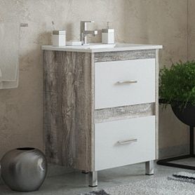 Тумба под раковину Corozo Верона 65, цвет белый / антик - фото 1