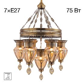 Подвесная люстра Citilux Каир CL419263, арматура бронза, плафоны стекло шампань / бронза - фото 1