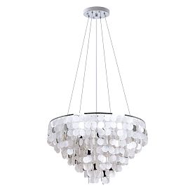 Подвесная люстра Arte Lamp Pipirima A4100LM-12CC, арматура хром, плафон перламутр белый - фото 1