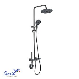 Душевая стойка CeruttiSPA Igino G, цвет графит - фото 1