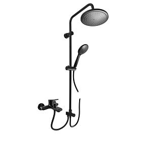 Душевая стойка Rav Slezak Colorado CO254.5/7CMAT, с верхним душем, смесителем, цвет черный матовый - фото 1