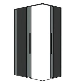 Душевой уголок Grossman Galaxy 300.K33.01.9070.21.10 90х70, стекло тонированное, профиль черный матовый - фото 1
