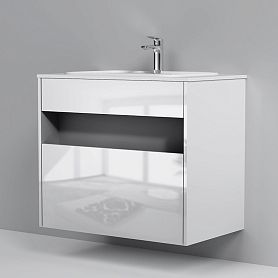 Тумба под раковину AM.PM Func 80, цвет белый глянец - фото 1