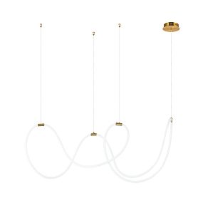 Подвесной светильник Arte Lamp Klimt A2850SP-80PB, арматура латунь, плафон силикон белый - фото 1