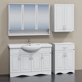 Мебель для ванной Санта Верона 120 напольная, с дверцами, цвет белый - фото 1
