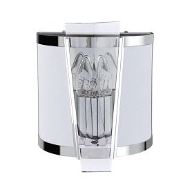 Настенный светильник Arte Lamp Grato A4079AP-1CC, арматура хром, плафон ткань белая - фото 1