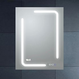 Зеркало Weltwasser BZS Marc 6080-2 60x80, с подсветкой, функцией антизапотевания и часами - фото 1