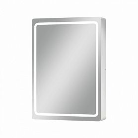 Шкаф-зеркало Mixline Симпл 50x70, с подсветкой, цвет белый - фото 1