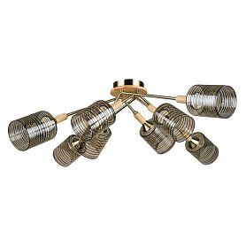 Потолочная люстра Arte Lamp Maria A4536PL-8AB, арматура античная бронза, плафон стекло янтарное - фото 1