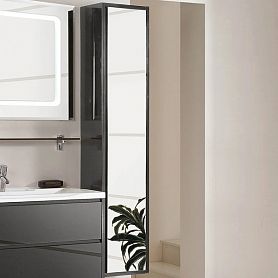Шкаф-пенал Акватон Римини 35, цвет черный глянец - фото 1
