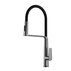 Смеситель Vincea VKF-118GM для кухни, цвет вороненая сталь - фото 1