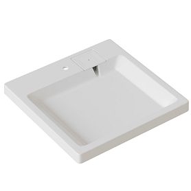 Раковина Mixline Лайн 60x60 над стиральной машиной, цвет белый - фото 1