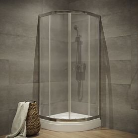 Душевой уголок Тритон Альфа 90x90 A, стекло прозрачное, профиль хром - фото 1