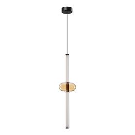 Подвесной светильник Arte Lamp Rigla A6838SP-12AM, арматура черная, плафон стекло янтарное - фото 1