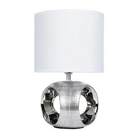Декоративная настольная лампа Arte Lamp Zaurak A5035LT-1CC, арматура хром, плафон ткань белая - фото 1