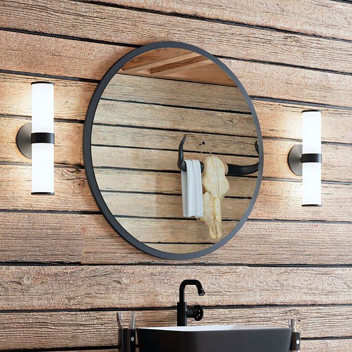 Зеркало Corozo Слим 77x77, цвет черный