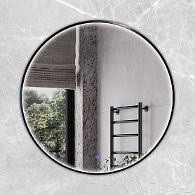 Зеркало Comforty Вега 75, с подсветкой, цвет черный матовый - фото 1