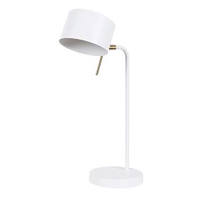 Декоративная настольная лампа Arte Lamp Sebastian A7051LT-1WH, арматура белая, плафон металл / акрил белый - фото 1