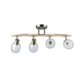 Спот Arte Lamp Harmony A5110PL-4AB, арматура античная бронза, плафон стекло белое - фото 1