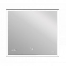 Зеркало Cersanit LED 011 Design 100x80, в металлической раме, с подсветкой, часами - фото 1