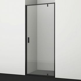 Душевая дверь WasserKRAFT Elbe 74P27 80x200, стекло прозрачное, профиль черный матовый - фото 1