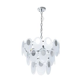 Подвесная люстра Arte Lamp Rosabella A4067LM-7CC, арматура хром, плафон стекло белое - фото 1