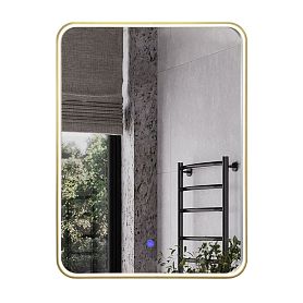 Зеркало Comforty Сириус 60, с подсветкой, цвет золото - фото 1