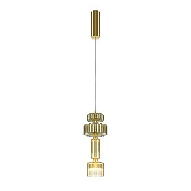 Подвесной светильник Maytoni Level MOD253PL-L18BS3K1, арматура латунь, плафон стекло коньячное - фото 1