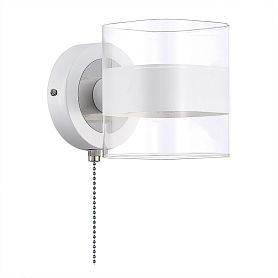 Бра Citilux Бертон CL140310, арматура белая, плафоны стекло прозрачное - фото 1