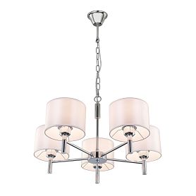 Подвесная люстра Citilux Аврора CL463150, арматура хром, плафоны текстиль белый - фото 1