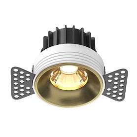 Встраиваемый светильник Maytoni Round DL058-12W3K-TRS-BS, арматура латунь    - фото 1