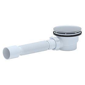 Сифон Aquatek Е325VALAQ для душевого поддона, с гофрой, цвет хром - фото 1