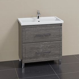 Тумба под раковину Санта Венера 80 напольная, цвет дуб шале графит - фото 1