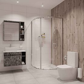 Душевой уголок Niagara Nova NG-6686-08 80х80, стекло прозрачное, профиль хром  - фото 1