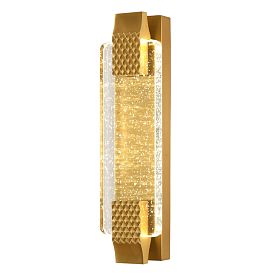 Настенный светильник Arte Lamp Snowdrop A2133AP-1GO, арматура золото, плафон стекло прозрачное - фото 1