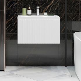 Тумба под раковину Mixline Вектор 60, подвесная, цвет белый - фото 1