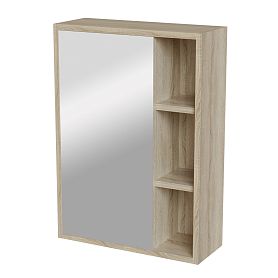 Шкаф-зеркало Mixline Милтон 50, цвет дуб сонома - фото 1