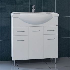 Тумба под раковину Санта Эльбрус 80 напольная, цвет белый - фото 1