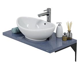 Мебель для ванной Санта Юпитер 80, цвет мокрый асфальт - фото 1