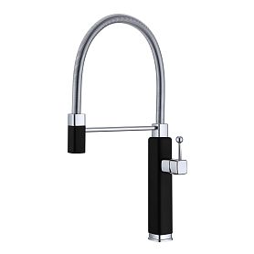 Смеситель Vincea VKF-101MB для кухни, с гибким изливом, цвет черный - фото 1