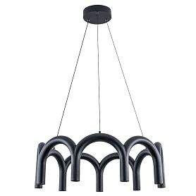Подвесная люстра Arte Lamp Warhol A3258LM-45BK, арматура черная, плафон пластик белый - фото 1