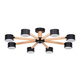 Потолочная люстра Arte Lamp Tenda A1624PL-8BK, арматура черная, плафон металл черный - фото 1