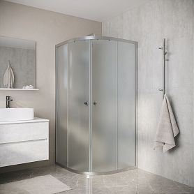 Душевой уголок Niagara Eco NG-1007-14MT 90х90, стекло матовое, профиль хром матовый - фото 1